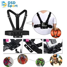 SAQN for gopro hero accessories bike mount chest belt 360 degree hand strap for go pro5 4 3+3sjcam sj5000 sj4000 xiaomiyi 2k A6C