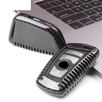 

Luxury Carbon Fiber Car Key Case For BMW 1 2 3 4 5 6 7 Series X1 X3 X4 X5 X6 F30 F34 F10 F07 F20 G30 F15 F16 Car Key Cover
