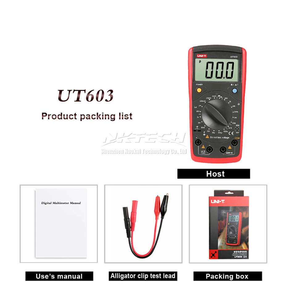 UNI-T Цифровой Мультиметр LCR метр UT603 UT601 индуктивность Омметр Емкость Сопротивление конденсаторы транзисторный диод тестер