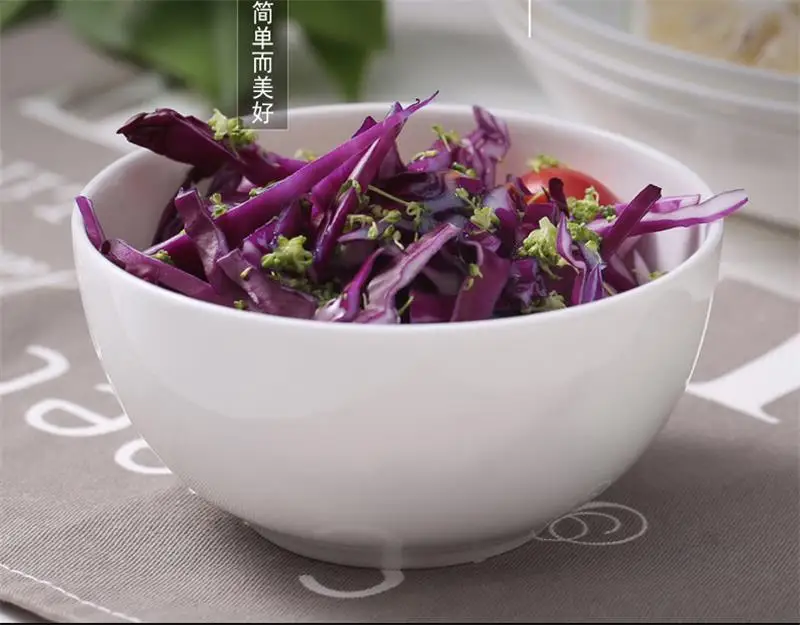 6 дюймов обычная белая миска из костяного фарфора китайская керамическая для