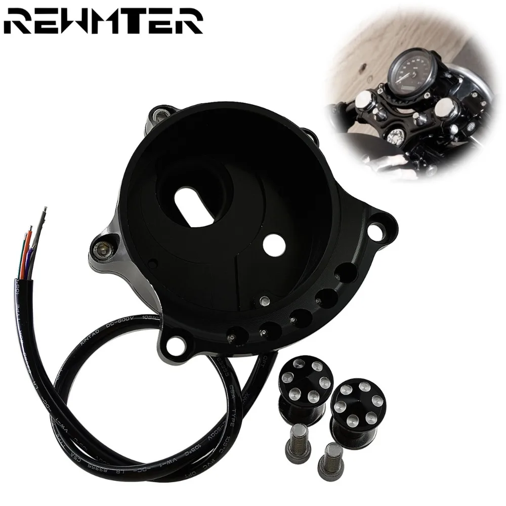 Мотоцикл кафе крепление фар Черный CNC инструмент Крышка для Harley Sportster XL 883 1200