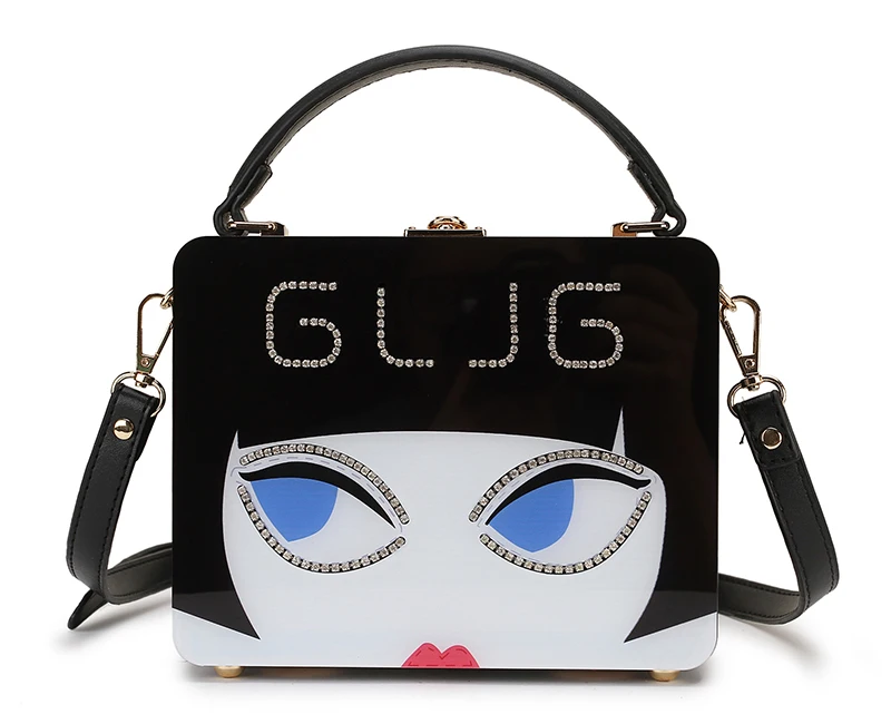 Tanie Olśniewające okulary przeciwsłoneczne damskie nadrukowane litery akrylowe styl kobiece casualowe torby tote torba na ramię Crossbody torba designerska torba torebka torebka