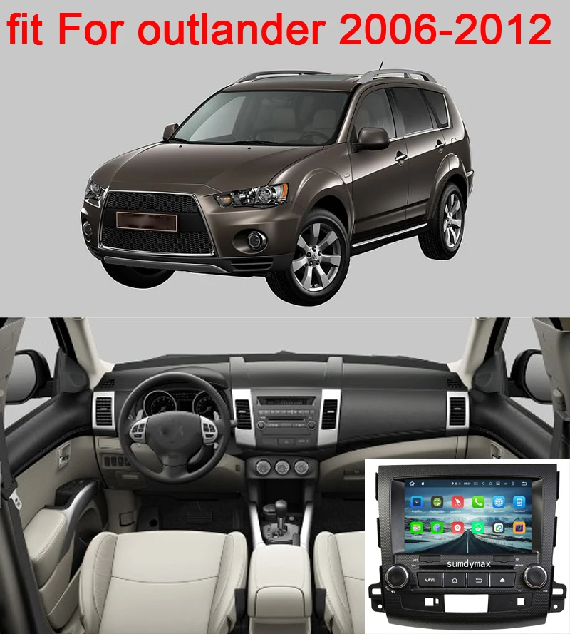 Flash Deal Octa Core 1024*600 Android 9.0 Car DVD GPS Navigation Player for OUTLANDER 2006-2012 GPS Radio 3G Wifi steering wheel control 4