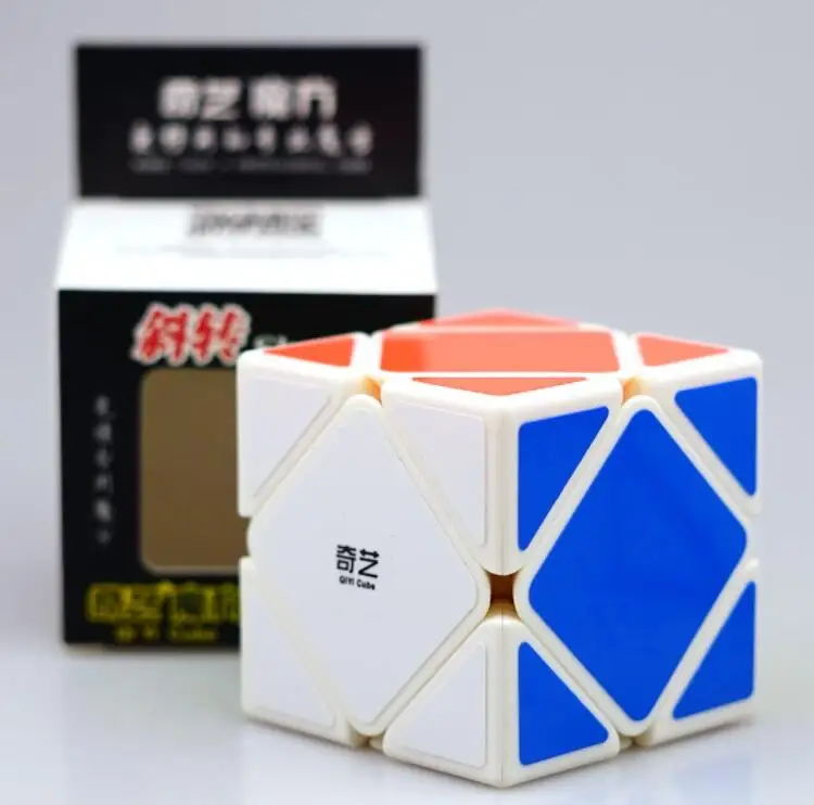 QiYi QiCheng Профессиональный косой Магический кубик, Квадратный Кубик, скоростная головоломка, игровой кубик, магический головоломка, игрушка для детей - Цвет: Белый