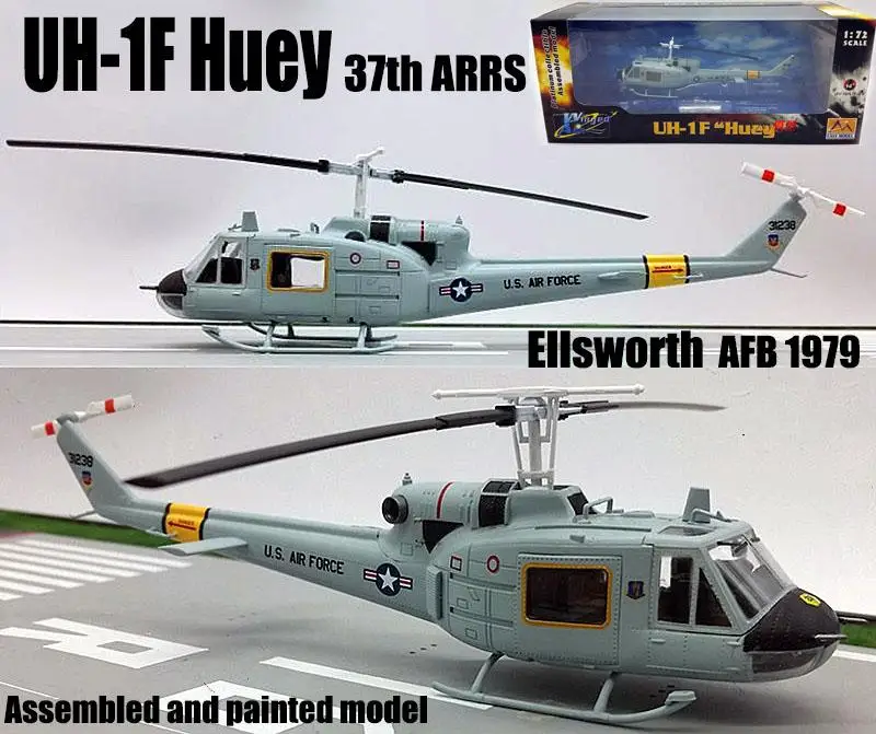 

UH-1F Iroquois Huey helicopter 37th ARRS 1979 aircraft 1/72 non diecast Easy model