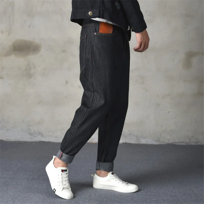 

Men Harem Pants 2017 Good Quality Jeans Pants For Men Loose Version Vintage Denim Autumn Fashion Trousers Men Wt1062