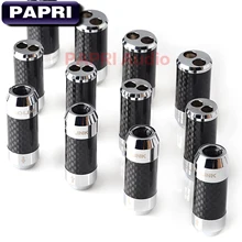 PAPRI 1 отверстие до 2 отверстий адаптер динамик провода обновления наушников кабель сплиттер один углеродного волокна родиевым покрытием кабель брюки 1 шт