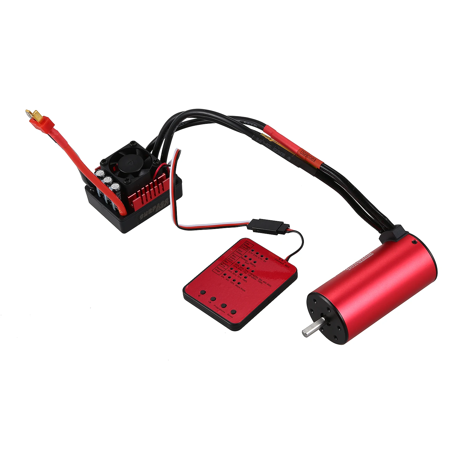

SURPASS HOBBY S3674 2650KV Sensorless Brushless Motor + 120A Brushless ESC and Program Card Combo Set for 1/8 RC Car Truck
