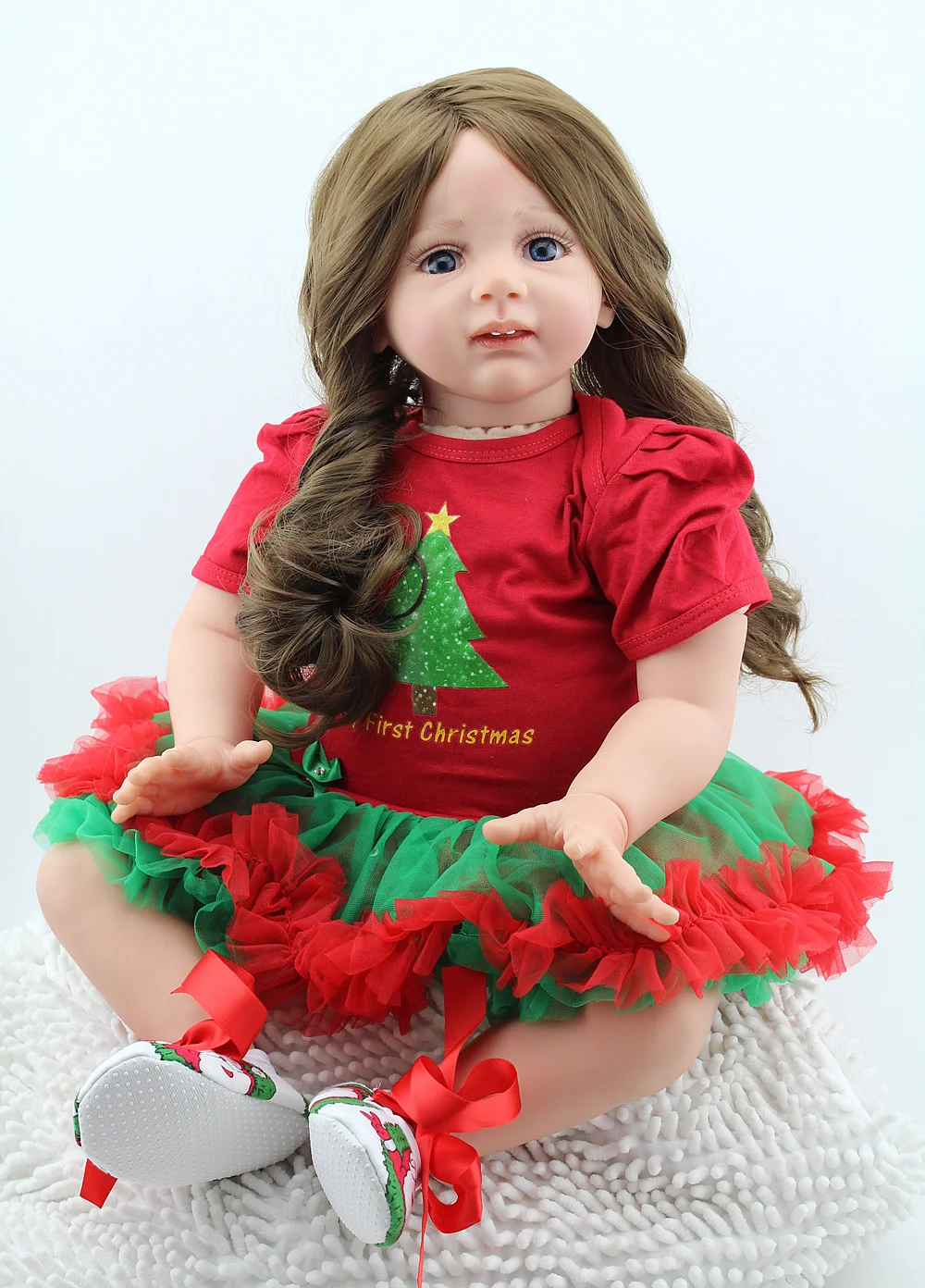 

24inch silicone princess toddler doll big size Reborn baby doll lol Toys Handmade lifelike girls collectible doll play house
