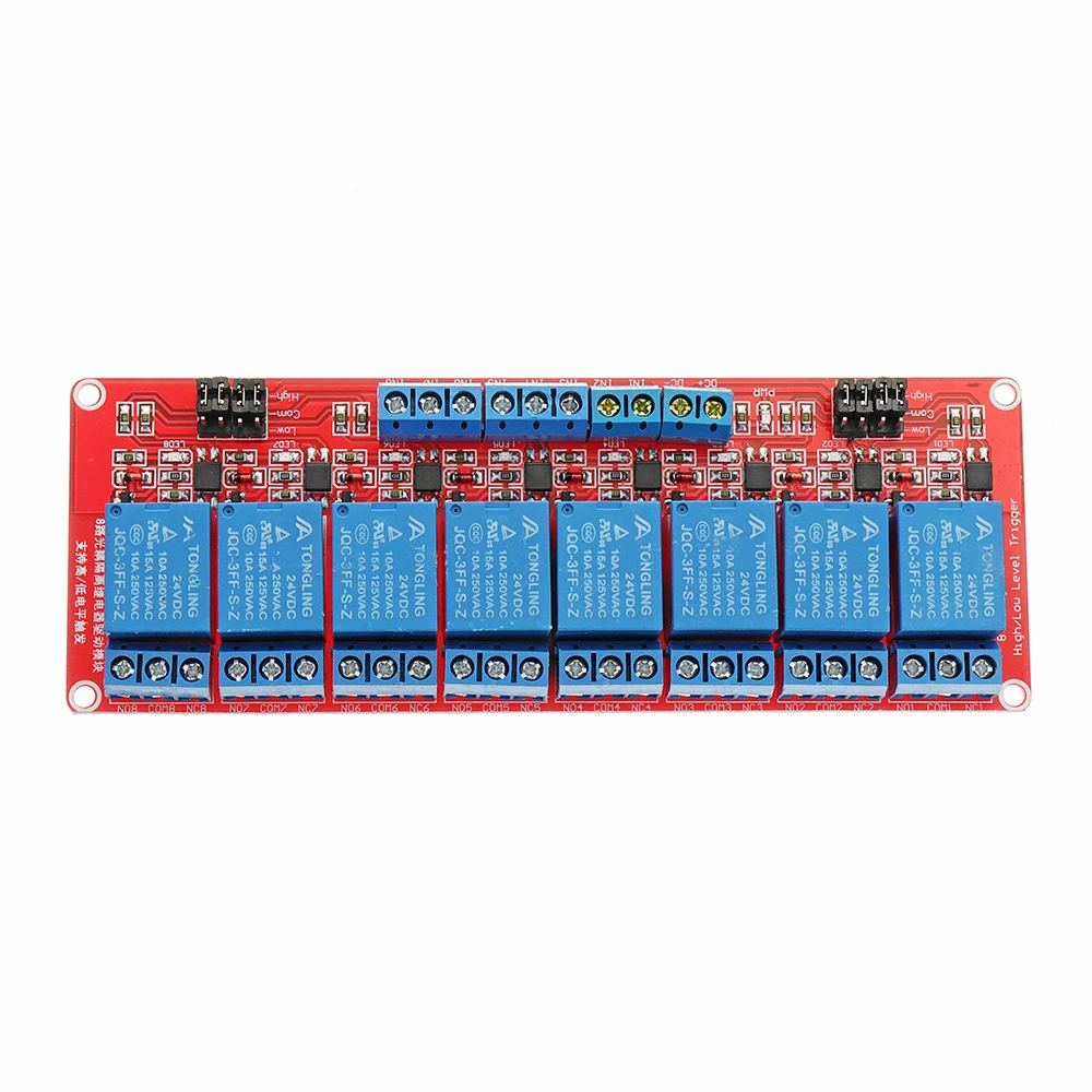 

24V 8 Channel Level Trigger Optocoupler Relay Module For Arduino