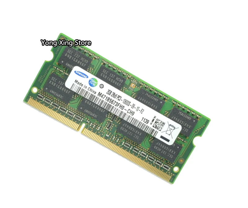 Ноутбук памяти samsung DDR3 2 Гб 1333 МГц PC3-10600S DDR 3 2G ноутбук ram 204PIN SODIMM