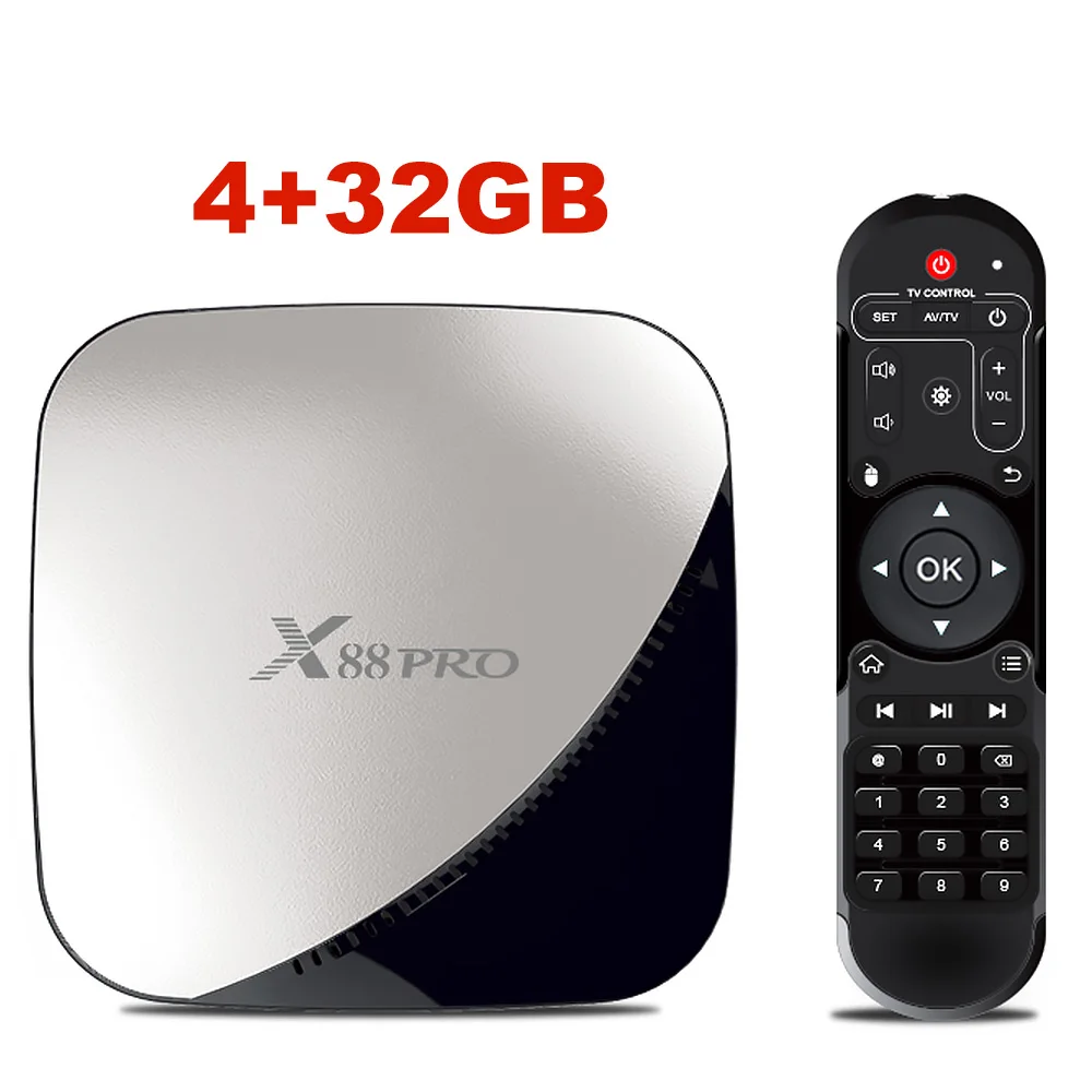 X88 pro Android 9,0 4G 32G Rockchip RK3318 4 ядра 2,4G и 5G Wifi 4K HDR телеприставка USB 3,0 Поддержка 3D кино Голосовое управление x88pro - Цвет: 4G32G