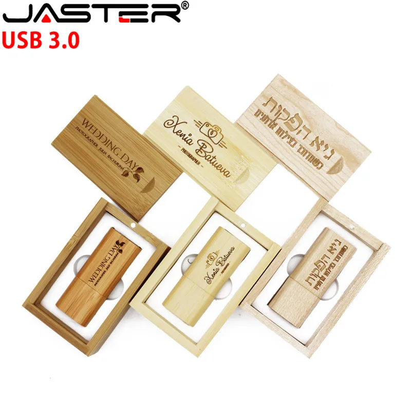 JASTER USB 3,0(более 10 шт. бесплатный логотип) кленовый деревянный usb+ упаковочная коробка USB флеш-накопитель Флешка 4 ГБ 8 ГБ 16 ГБ 32 ГБ карта памяти