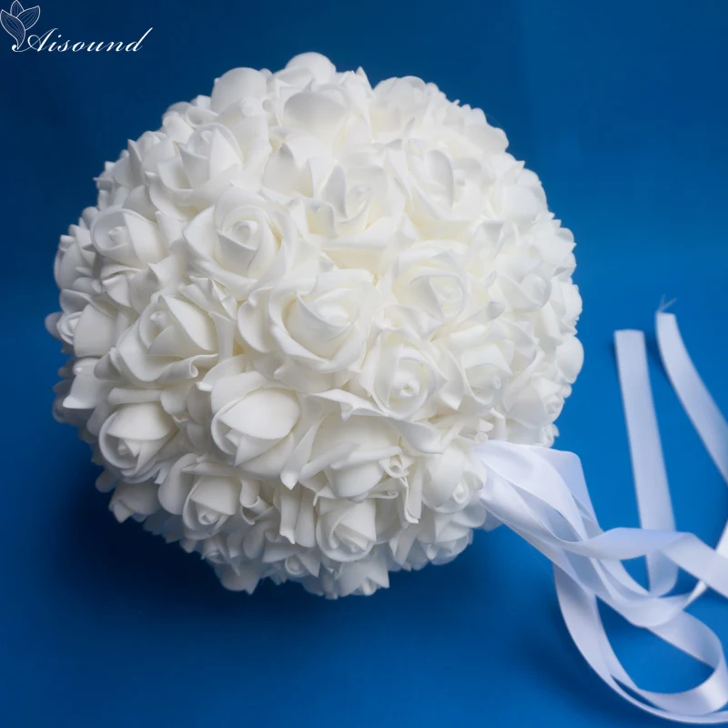 

Aisound 11" Wedding Centerpieces Decoration Flower Ball Artificial Floral Arrangement Kissing Ball Marriage or Party 1pc
