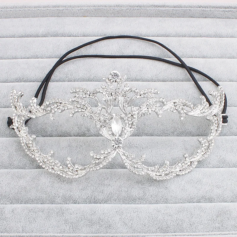 1 Pcs Sexy Half Face Party Masks with Rhinestone Masquerade Halloween