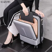 

KLQDZMS 20/24Inch New Rolling Luggage With Laptop Bag ABS Travel Suitcase UltraLight Men Women Business Trolley Suitcase Wheels