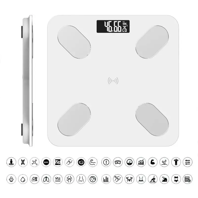 0,1-360 кг умные весы для ванной комнаты Точные Электронные цифровые весы жир/мышцы/висцеральные весы для взвешивания жира Bluetooth приложение