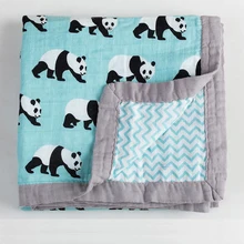 120*120 см новорожденный Весна Зима обернутый хлопок салфетки пеленать одеяло панда животное детское махровое полотенце детский Пеленальный Марлевое полотенце
