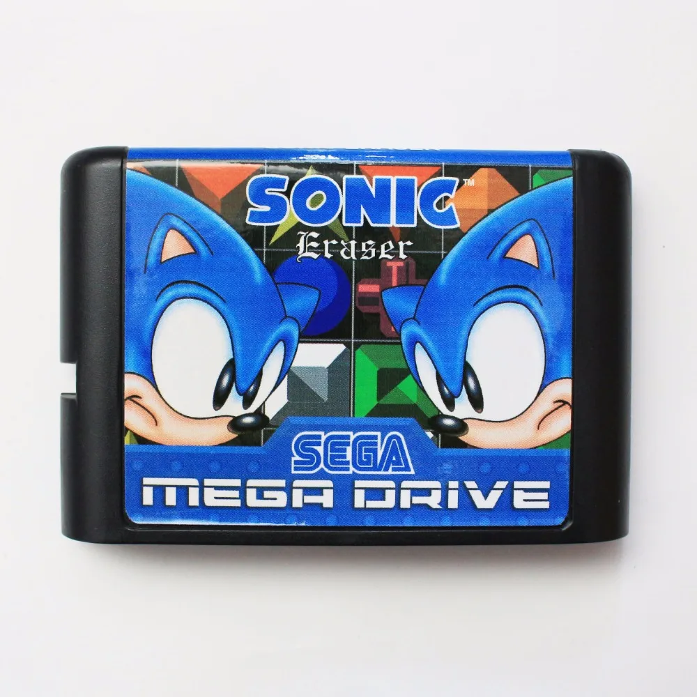 Звуковая ластик 16 бит MD игровая карта для sega Mega Drive для Genesis