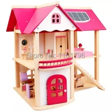 Children play house DIY toy wooden villa house simulation house girl ‘s gift ,for 6 years above