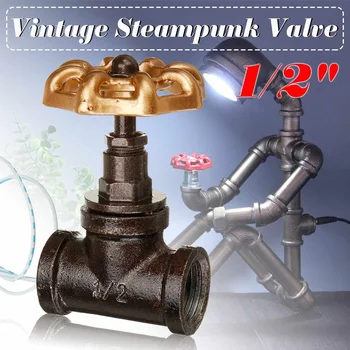 

Industrial Lamp Stop Valve Light Switch For Lamp Loft Style Iron Valve Vintage Table Lamp Water Pipe Fixtures Lighting