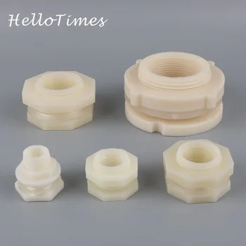 

2pcs fish tank Bulkhead Pipe Joints ABS 1/2" 3/4" 1" female thread aquarium water inlet outlet connector water tank drainage
