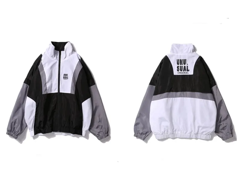 Color Block Patchwork Windbreaker Jackets 9
