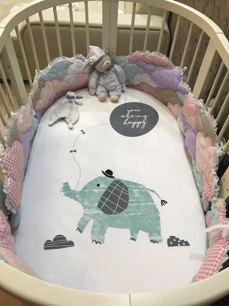 Baby bedding fitted sheet cute cartoon Mattress Cover Pure Cotton Crib Bed Sheet