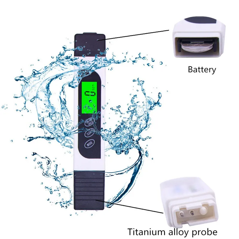 Цифровой измеритель TDS портативный измеритель EC 0~ 9990ppm 3в1 тестер воды для аквариума и бассейна контроль качества ручки фильтр чистоты монитор Temp& xs