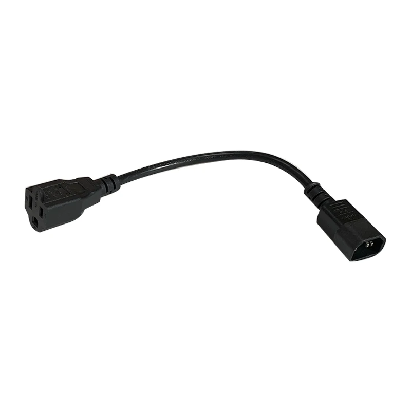 0,3 м 3*18 AWG C14-5-15R IEC320 C14 штекер для США Nema 5-15R Женский Шнур AC мощность УДЛИНИТЕЛЬ шнур адаптер провода