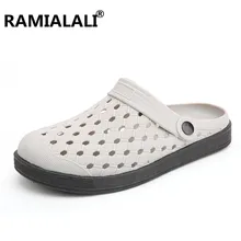 Мужские Шлёпанцы Сабо; Летние босоножки; пляжная обувь; садовые сандалии обувь мужские шлепки наклейки; модные босоножки на плоской подошве Повседневное правой и левой ног; Pantufas