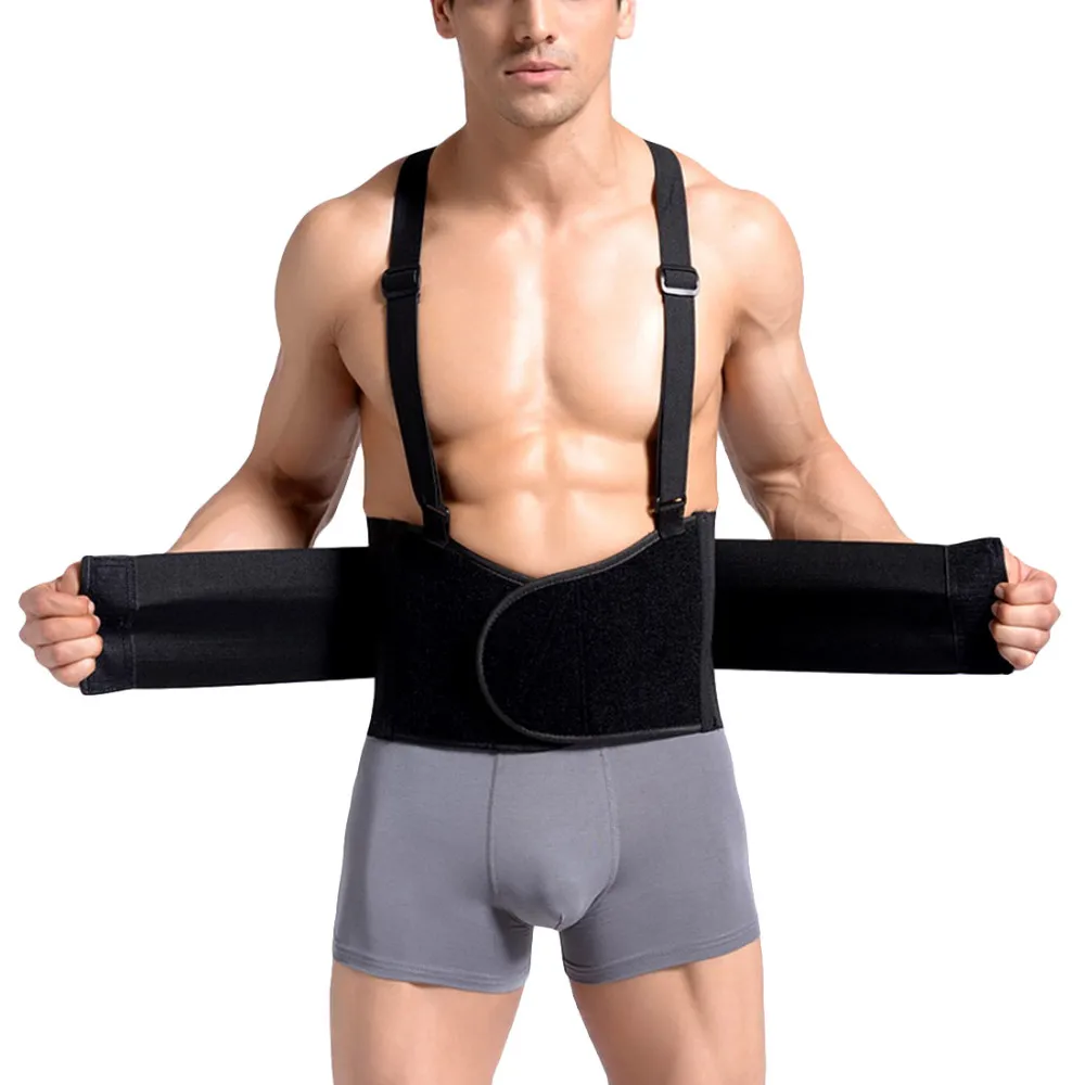 

BREATHABLE LOWER BACK LUMBAR BRACE SUPPORT BELT SPORTS SAFETY LIFT WEIGHT LIFTING FREE SHIPPING