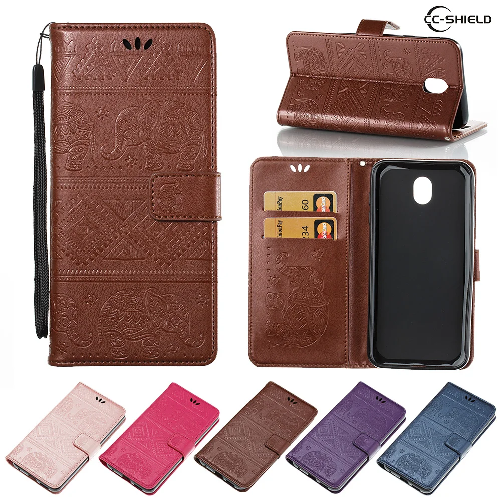 

Flip Coque for Samsung Galaxy J7 2017 J730 J730FM SM-J730F SM-J730FM SM-J730G Elephant case Flip Wallet Leather Cover Phone Case