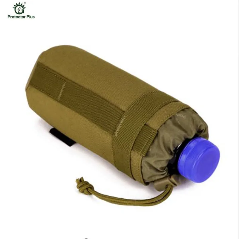 MOLLE System Single Water Bottle Climbing Bags Kettle Pouch Army Durable Men Travel Tactical Water Bag for Hiking Trekking