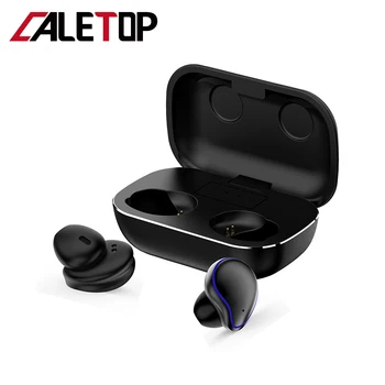 

CALETOP TWS 5.0 Wireless Bluetooth Headphone with Microphone Handsfree CVC8.0 Hifi Touch Headsets Waterproof 2600mAh Power Case