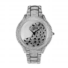Роскошные золотистые мужские кварцевые часы Miss fox со стразами, лучший бренд класса люкс - Цвет: v2245