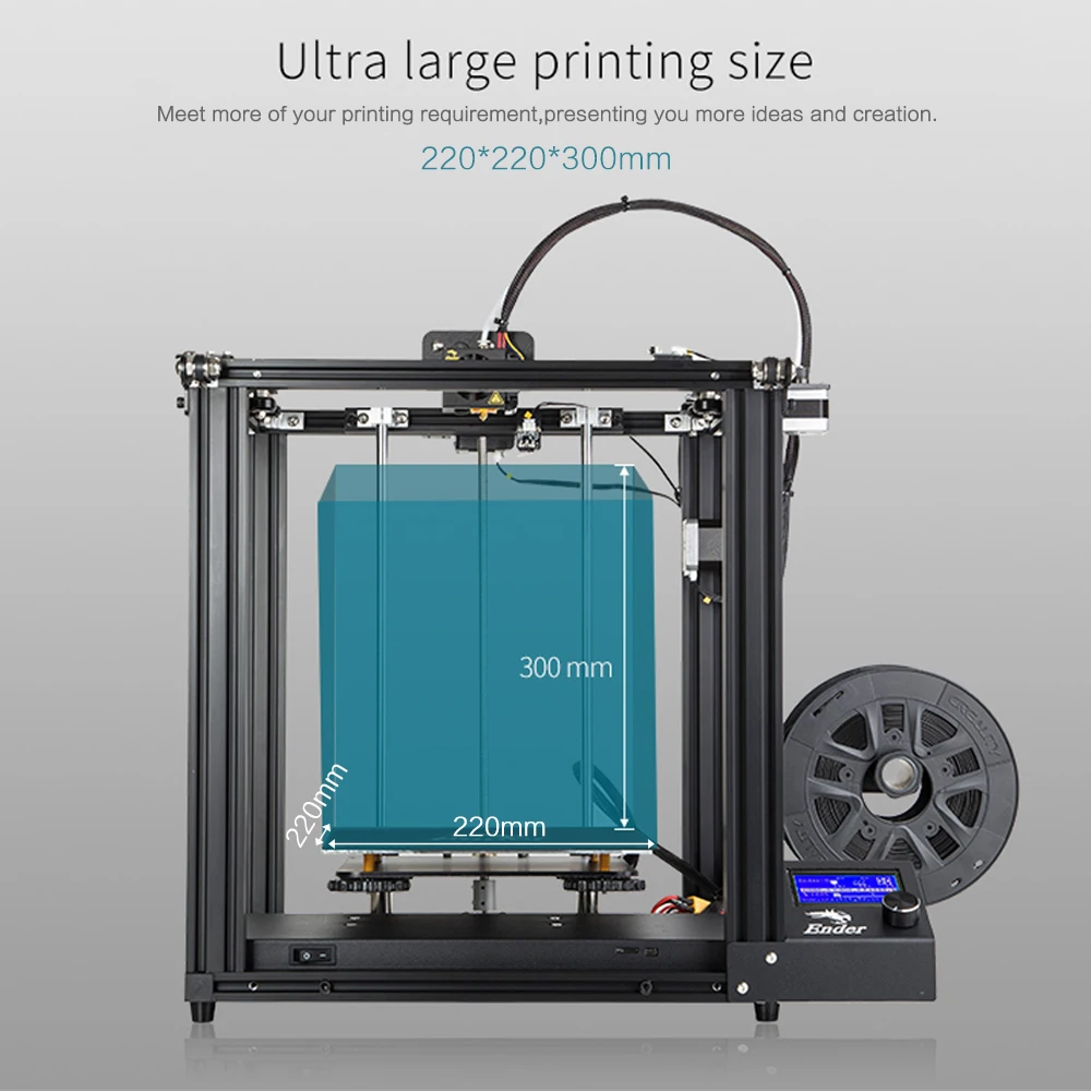 3D принтер Ender-5 большой размер печати Cmagnetic сборка пластина, выключение питания, простое построение ядра-XY Creality 3D ender 5