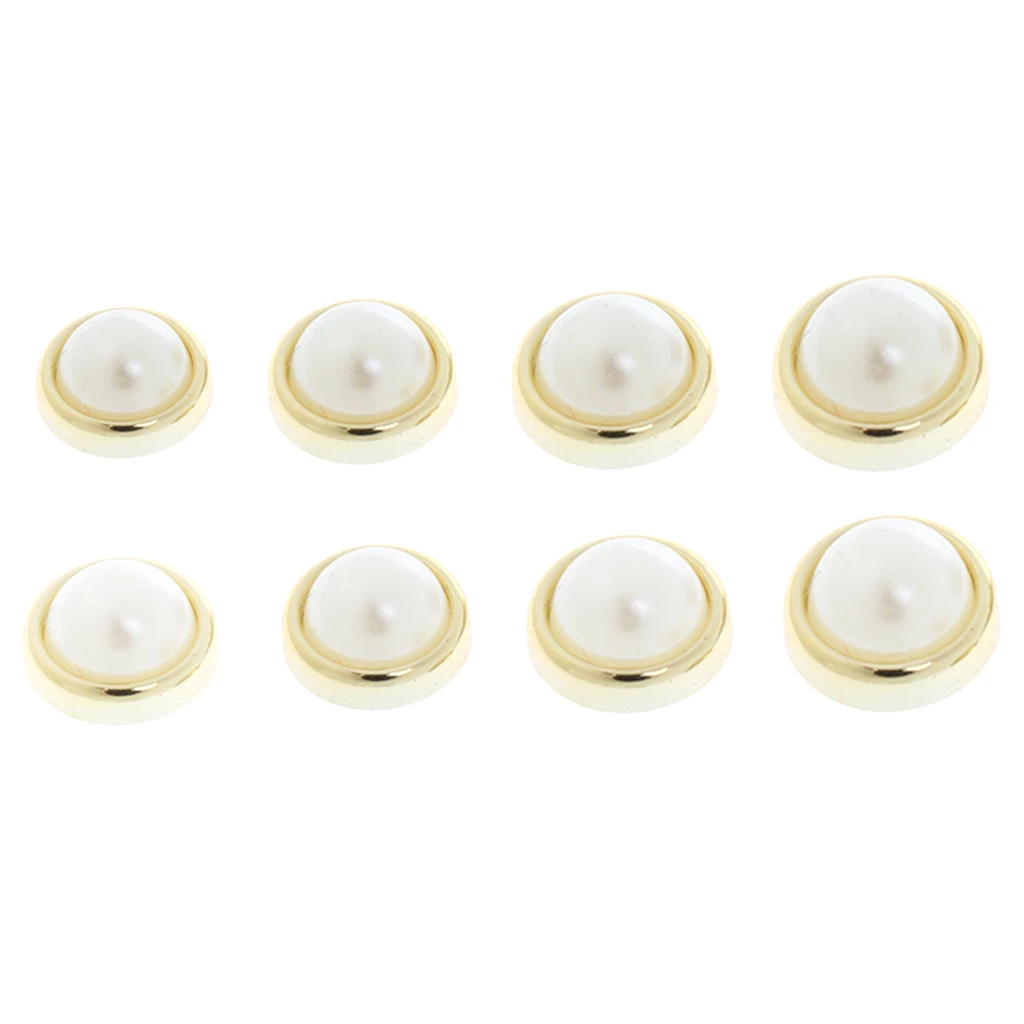 50pcs Pearl Rivets Stud Button Leather Craft Bag Jeans Shoes Clothes Craft Decor