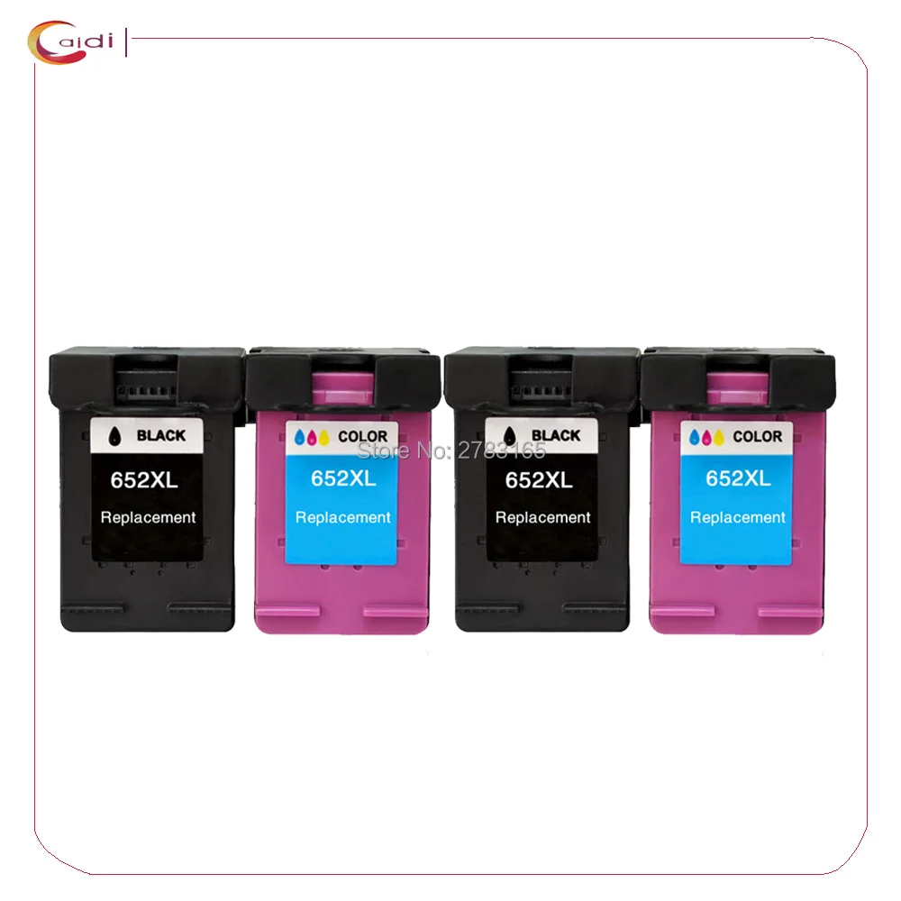 4Pack ( 2set ) For HP 652 XL Ink Cartridges For HP 652 DeskJet ink advantage 1115 2135 3635 1118