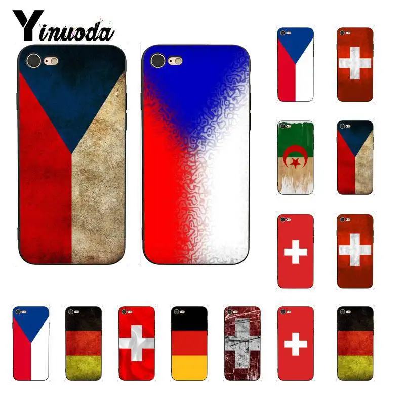 Yinuoda Чехия Швейцария германский флаг милый чехол для телефона iPhone8 7 6 6S Plus X XS Макс 5