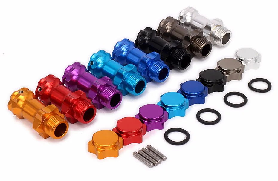 wheel hex hub 17mm 37mm extension Adapter 12mm anti-dust capx4 for 1.8 rc car (1)