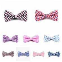 Стиль плед детский галстук-бабочка хлопка галстуков для аксессуары для детей