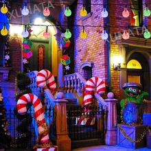 Шар декоративные лампочки на солнечной энергии светодиодные гирлянды лампы Водонепроницаемый Открытый Сад Рождественская вечеринка свадебные световые украшения