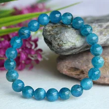 Скидок Зеленый Синий Апатит Кристалл стрейч отделка браслет с круглыми бусинами 8 мм