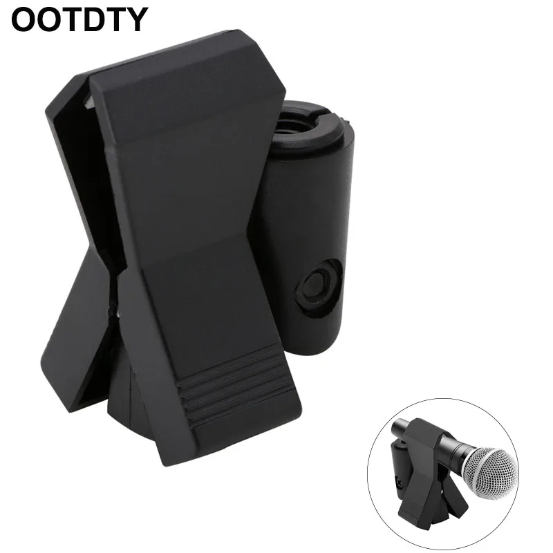 

Flexible Microphone Mic Stand Accessory Plastic Clamp Clip Holder Mount Black
