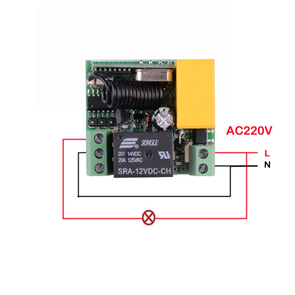 200 1000 м 4CH передатчик + Mini AC 220V 1CH 10A RF беспроводной пульт дистанционного управления