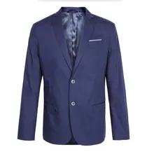Classic business men’s suit jacket two grain of buckle lapel formal party leisure dark blue dress high quality men’s suit jacket
