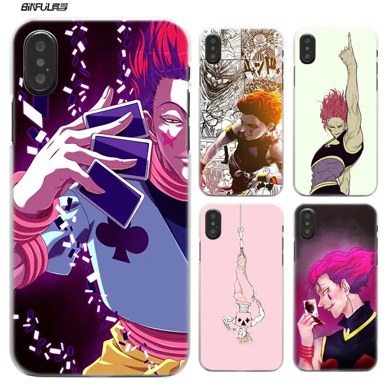 Чехол Hisoka Hunter Аниме для iPhone XS Max XR X или 10 6 6S 7 7S 8 Plus 5S SE 5 4S 4 5C Жесткий прозрачный пластиковый PC Coque Cover 11 Pro