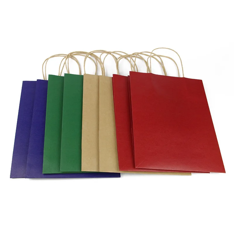 9 цветов 6 размеров крафт-бумага подарочная сумка с ручкой/сумки/Рождество коричневый мешок упаковки/отличное качество логотип