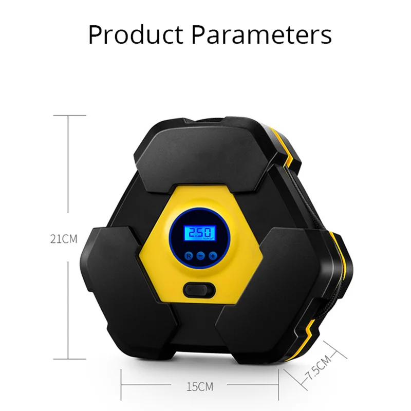 Digital Car Tire Inflator DC 12V 120W Inflatable Pump for Auto SUV RV Compact Electric Air Compressor 22 Cylinder Tyre Tool
